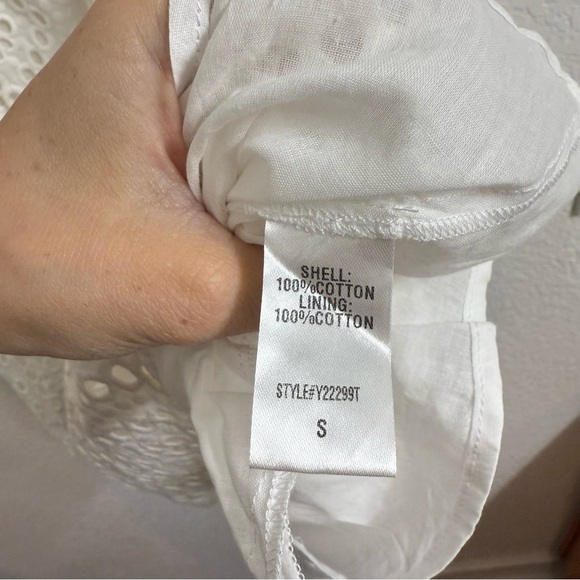 Tuckernuck Abigail White Eyelet Dress Size Small - Picture 6 of 6